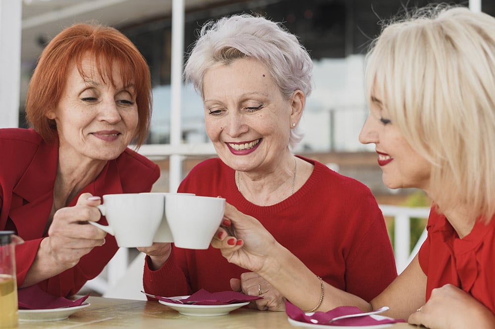 women having coffee